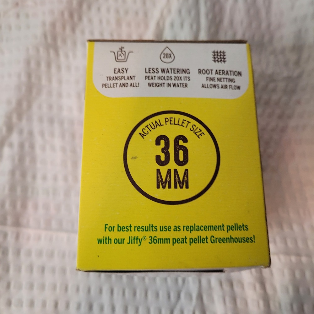 Jiffy Seed Starting Peat Pellets 36mm Refill Pack 36 Count for Trays‎ Organic